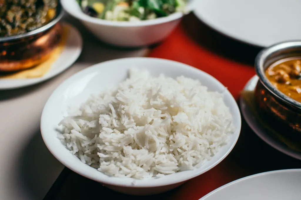 A bowl of plain steamed rice
