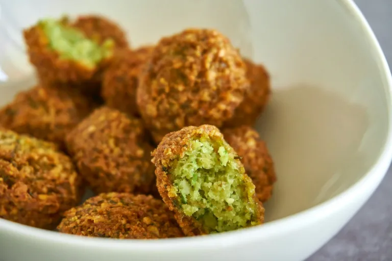 Falafel and hummus plates