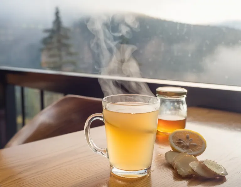 Ginger lemon honey tea