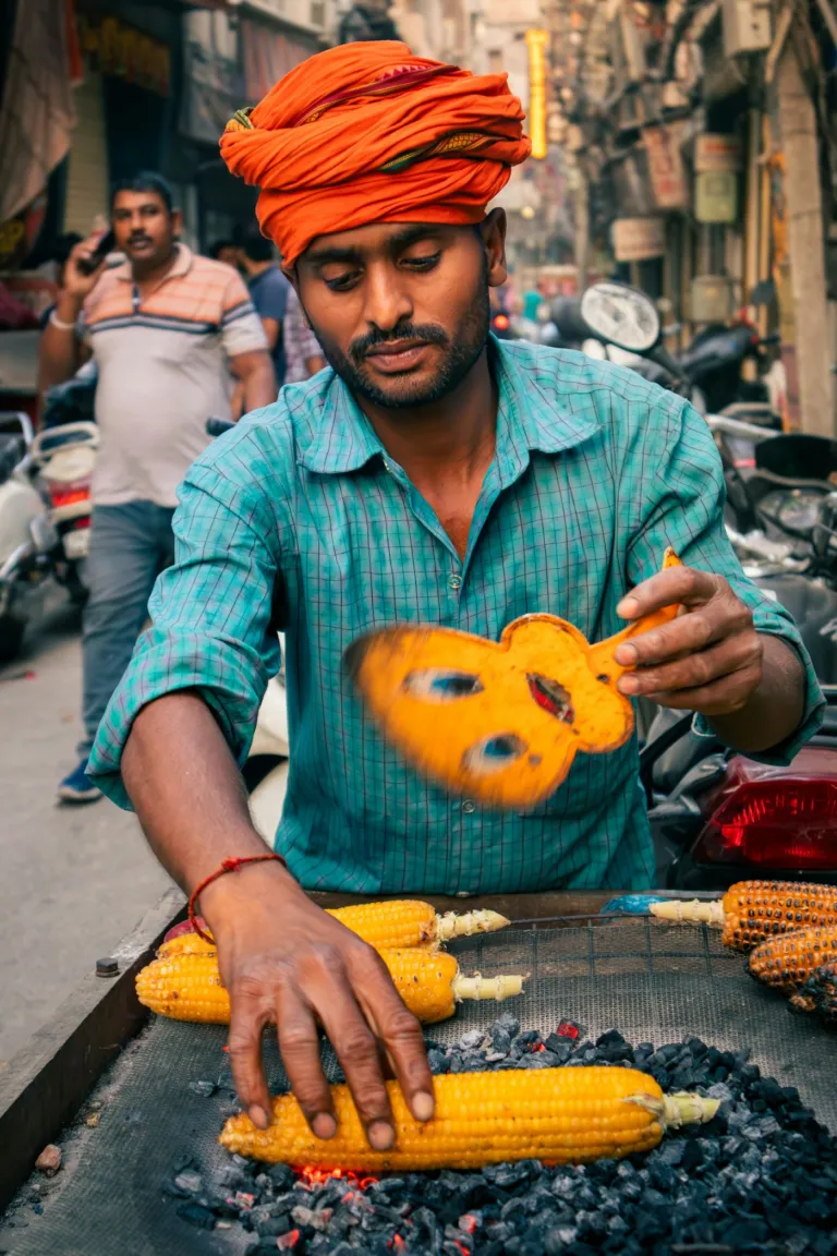 Roasted corn (bhutta)
